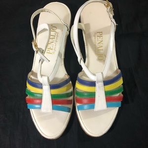 Penaljo women’s sandals rainbow 9.5